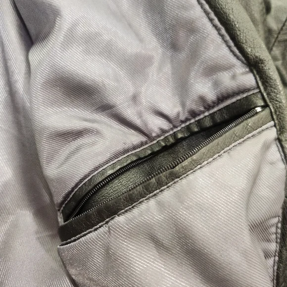 Vintage 90s Joshua Ross Genuine Leather Bomber Jacket – Black – Men’s XL - Picture 6 of 13